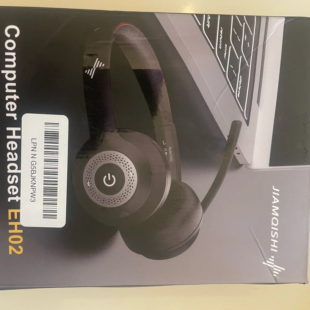 Wireless Headset with AI Noise Cancelling Microphone Bluetooth Headset